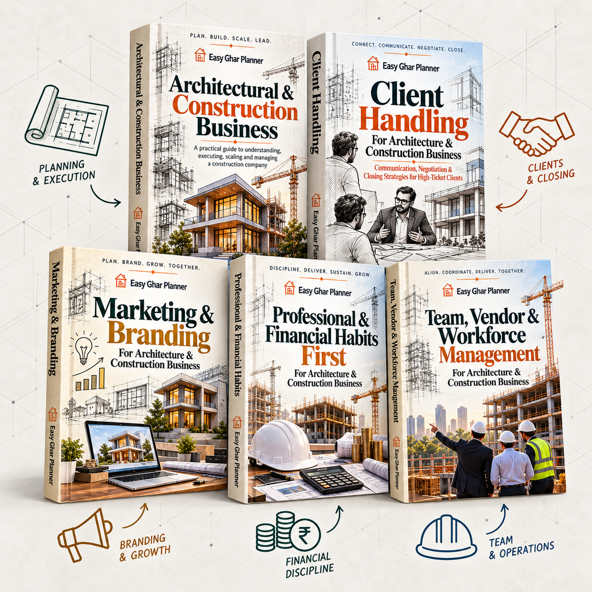 Construction Business -5 Book Printed( For Engineer , Architect, Interior Designer & Construction Professionals )
