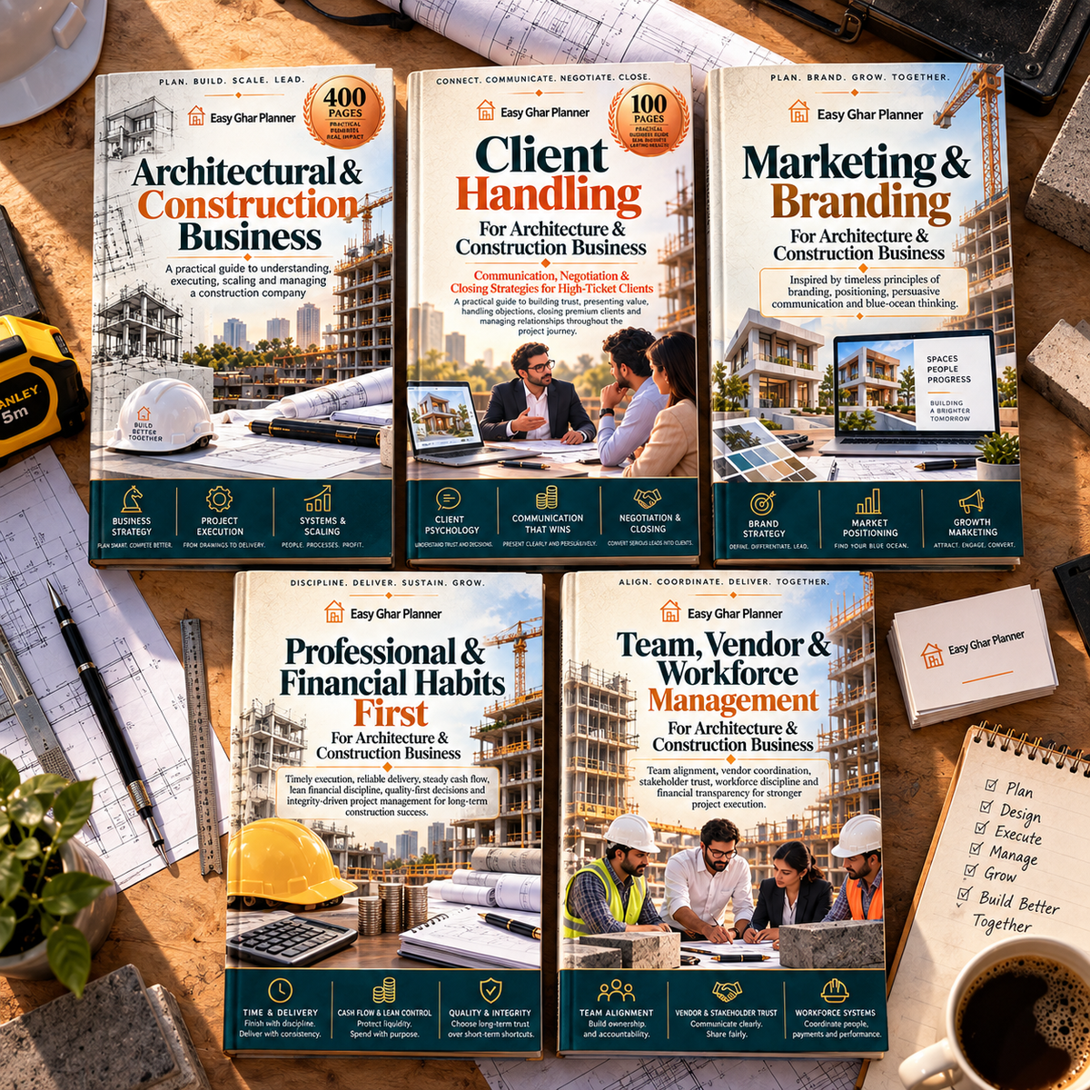 Construction Business -5 Book Printed( For Engineer , Architect, Interior Designer & Construction Professionals )